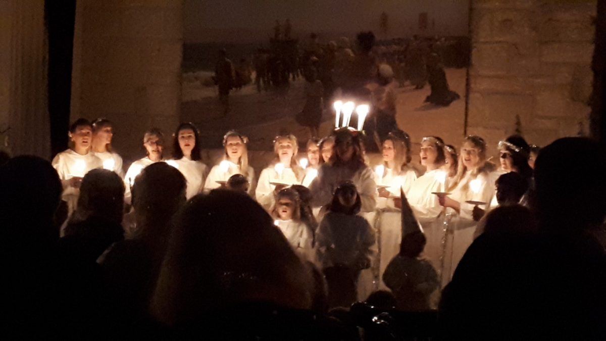 Luciatåg i Montpellier 2019 Traditionsenligt Luciafirande med närmare 120 deltagare